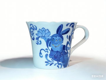 Rabbit & Lotus Mug