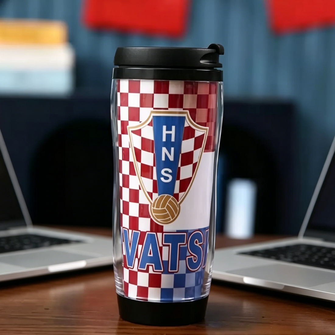Croatian National Football Team Insulated Travel Tumbler | 12oz Double-Wall Coffee Mug for Fans