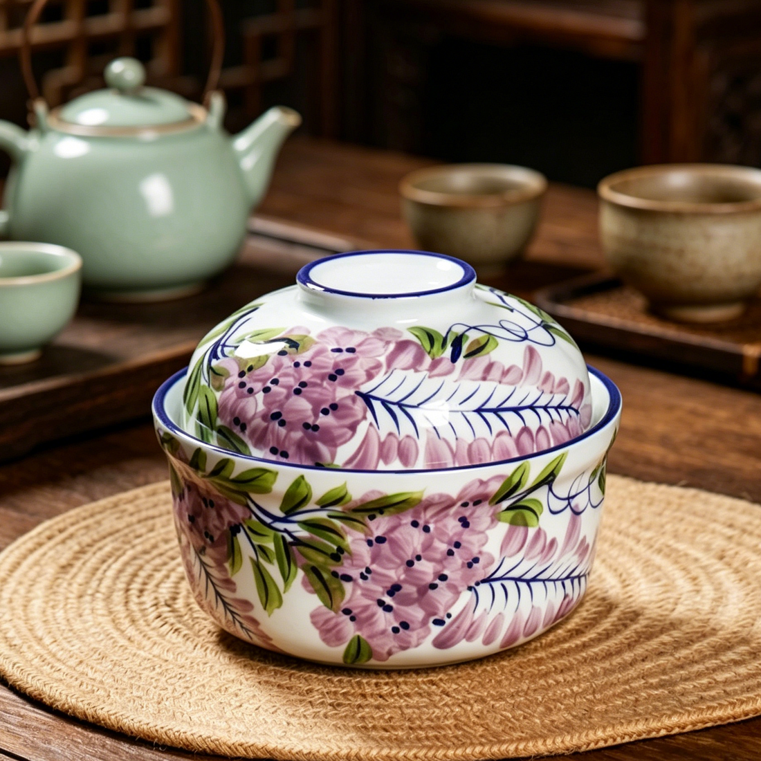 Wisteria Porcelain Noodle Bowl