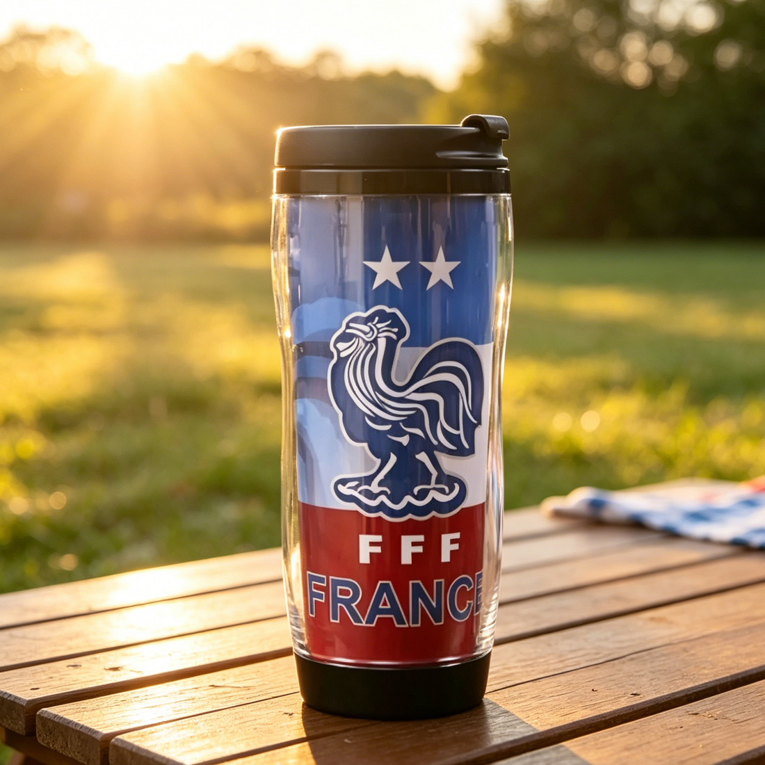 French National Football Team Insulated Travel Tumbler | 12oz Double-Wall Coffee Mug for Les Bleus Fans