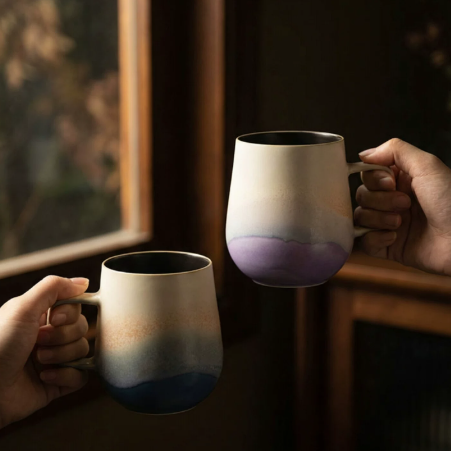 Mountain Mist Gradient Ceramic Mug Set (2-Pack)