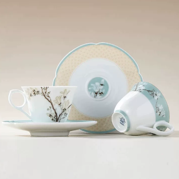 Jade Orchid Tea Cup & Saucer Set (2-Pack)