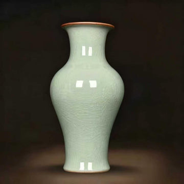 Celadon Ice Crackle Fish Tail Vase