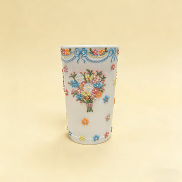 Style 04 - Handcrafted 3D Embossed Floral Porcelain Mug