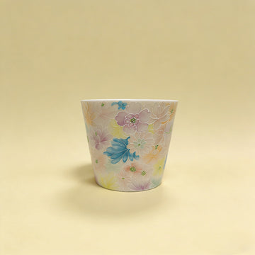 Style 10 - Handcrafted 3D Embossed Thousand Flower Porcelain Tumbler
