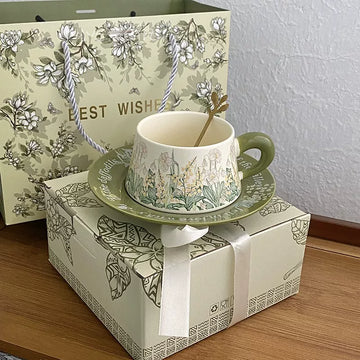 Lily of the Valley Coffee Cup & Saucer Gift Set
