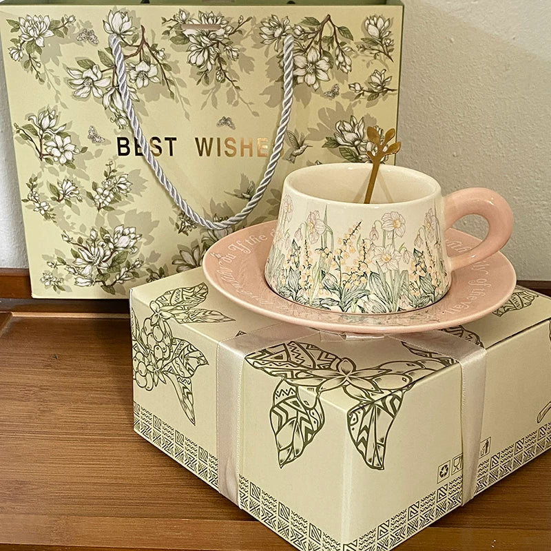 Lily of the Valley Coffee Cup & Saucer Gift Set