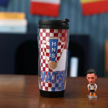Croatian National Football Team Insulated Travel Tumbler | 12oz Double-Wall Coffee Mug for Fans