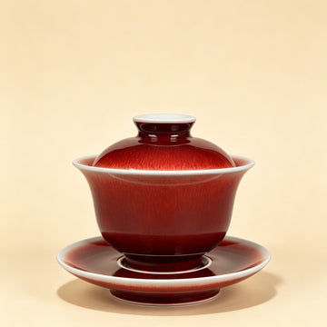 Jingdezhen Langhong Glaze Sancai Gaiwan - Handmade Chinese Gongfu Tea Set