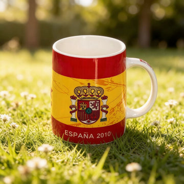Spain National Team 2026 World Cup Mug - España 2010 Retro Crest Ceramic Coffee Cup
